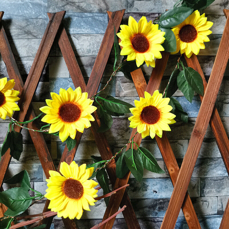 Уличные солнечные цветы, подсолнухи для украшения сада, светодиодная строка для внутреннего дворика, свадебной вечеринки