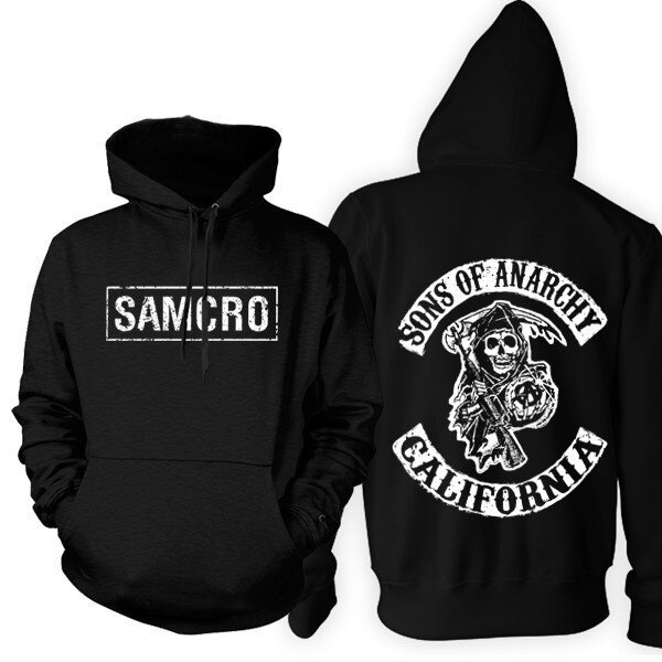 2022 высококачественный флисовый свитшот с принтом S-Sons of анархис Samcro, толстовка с капюшоном, пуловер