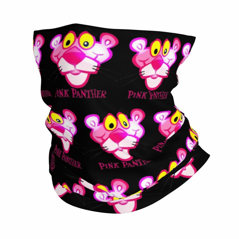 Bandana leher Panther merah muda syal bungkus Balaclava dicetak Bandana multifungsi hiasan kepala olahraga luar ruangan uniseks dewasa musim dingin