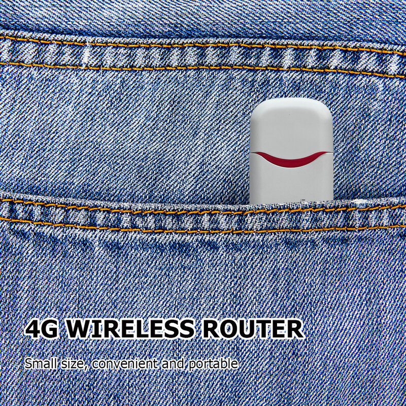 Router WiFi LTE Nirkabel Kartu SIM 4G Portabel 150Mbps Modem USB Saku Hotspot Dongle Broadband Seluler untuk Rumah Kantor