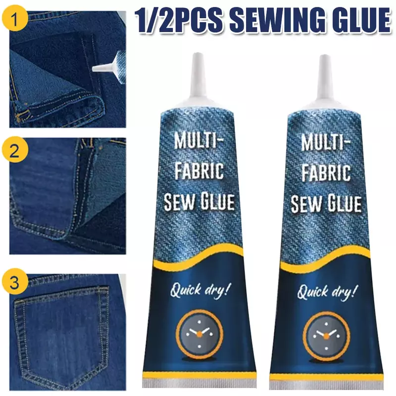 Stitch Liquid tessuto multiuso attacca Fast Tack Dry Sew Glue Jeans abbigliamento soluzione per cucire in pelle strumento di riparazione colla adesiva