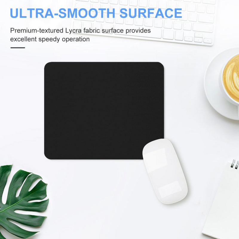 Computer Office Keyboard Accessories Supplies Mouse Pads Square Anti-Slip Desk Pad Black Company Use Small Coaster Coffee Mats