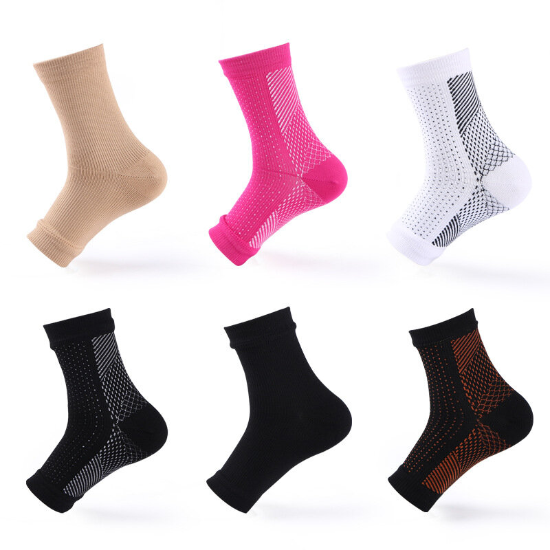 Size S-2XL Comfort Foot Anti Fatigue Anklets Compression Sleeve Relieve Swelling Women Men Anti-Fatigue Sports Socks Set No Box