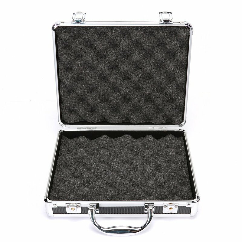 Boîte à outils Portable en aluminium 28CM, équipement de sécurité boîte à outils mallette de rangement valise résistante aux chocs avec éponge