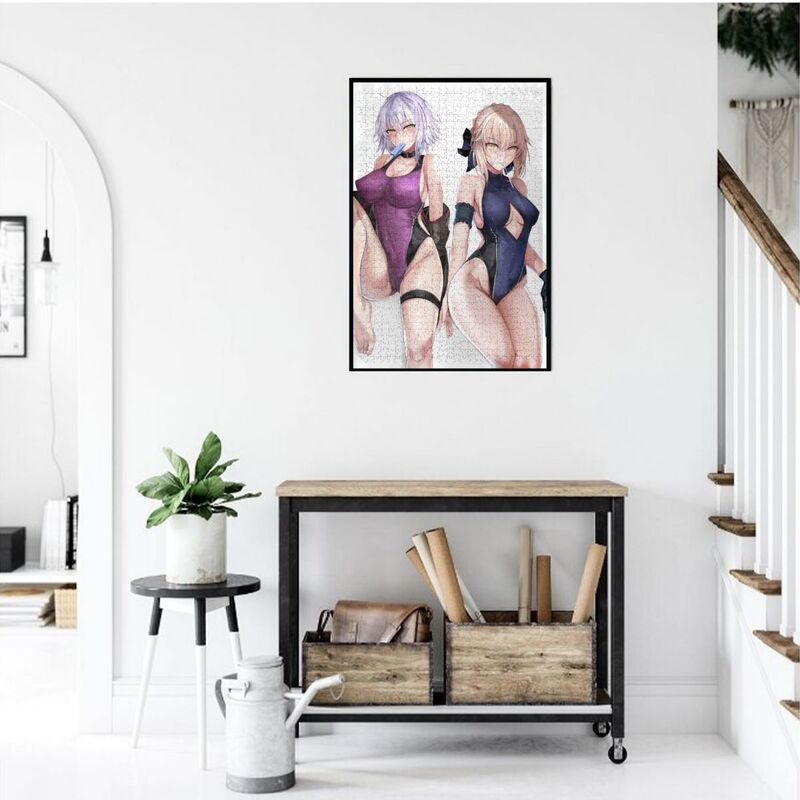 Аниме пазл Fate Grand Order постер 1000 штук пазл для взрослых дуджин Джоан арки пазл комикс Merch Hentai сексуальный Декор для комнаты