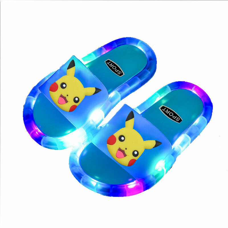 Game Poppy Light Up Slippers Kids Comfortable LED Light Up Shoes Baby Home Shoes Cartoon Smile Pattern Soft PVC 2022 Charm Fit