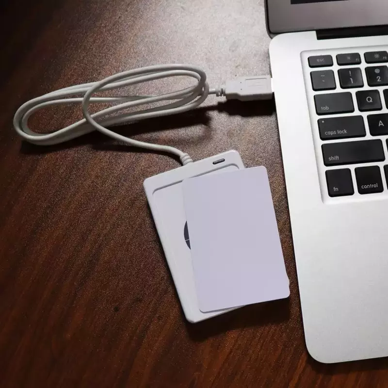 NFC — Lecteur USB de cartes intelligentes IC ACR122U, graveur et copieur rfid sans contact avec 5 étiquettes et porte-clés modifiables UID