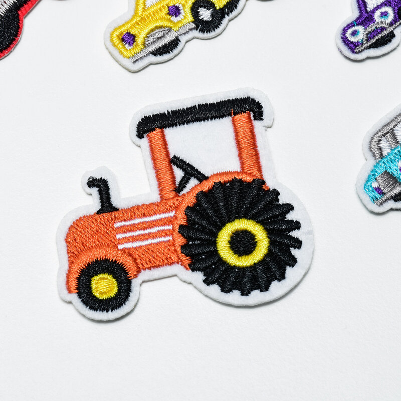 6Pcs Cartoon Car Truck Series for on iron Patches Clothing Jackets Sew on Ironing Embroidery Patch T Shirt Appliques Sticker