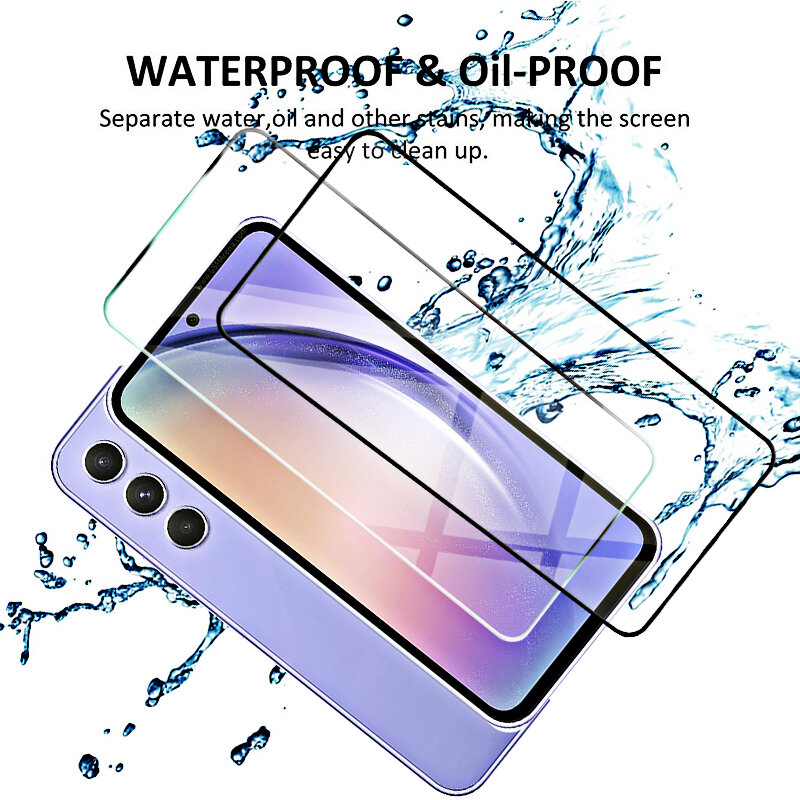 4-1Pcs Tempered Glass for Samsung Galaxy A54 A34 A24 A14 A04 E A04S A13 4G A23 A33 A53 A73 5G Screen Protector Protective Film