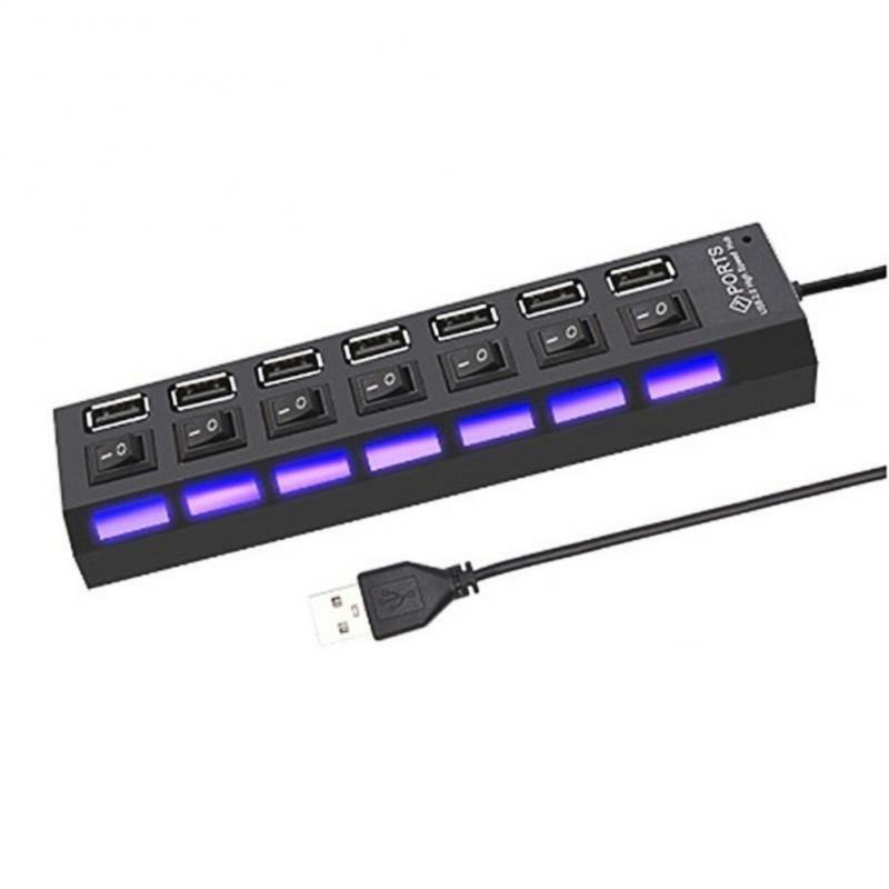 عالية الجودة متعددة USB الفاصل محور مع Led مصباح التبديل ، محول الطاقة ، 4/7 منافذ ، 2 قطعة ، 4 قطعة ، 6 قطعة