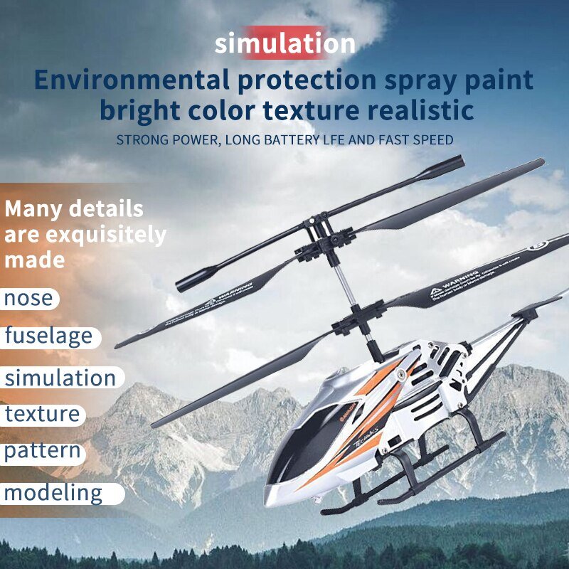 3.5 Pass Alloy Remote Control Airplane USB Charging Helicopter With LED Light Wireless RC Aircraft Toy Children Birthday Gift