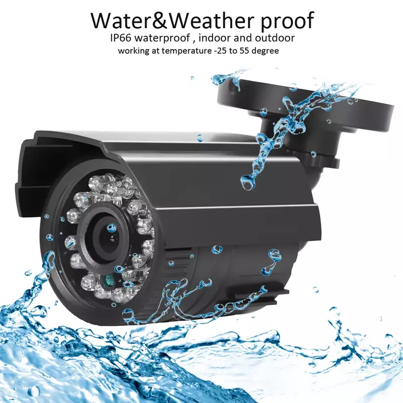 AZISHN CCTV Camera 800TVL/1000TVL  IR Cut Filter 24 Hour Day/Night Vision Video Outdoor Waterproof IR Bullet Surveillance Camera