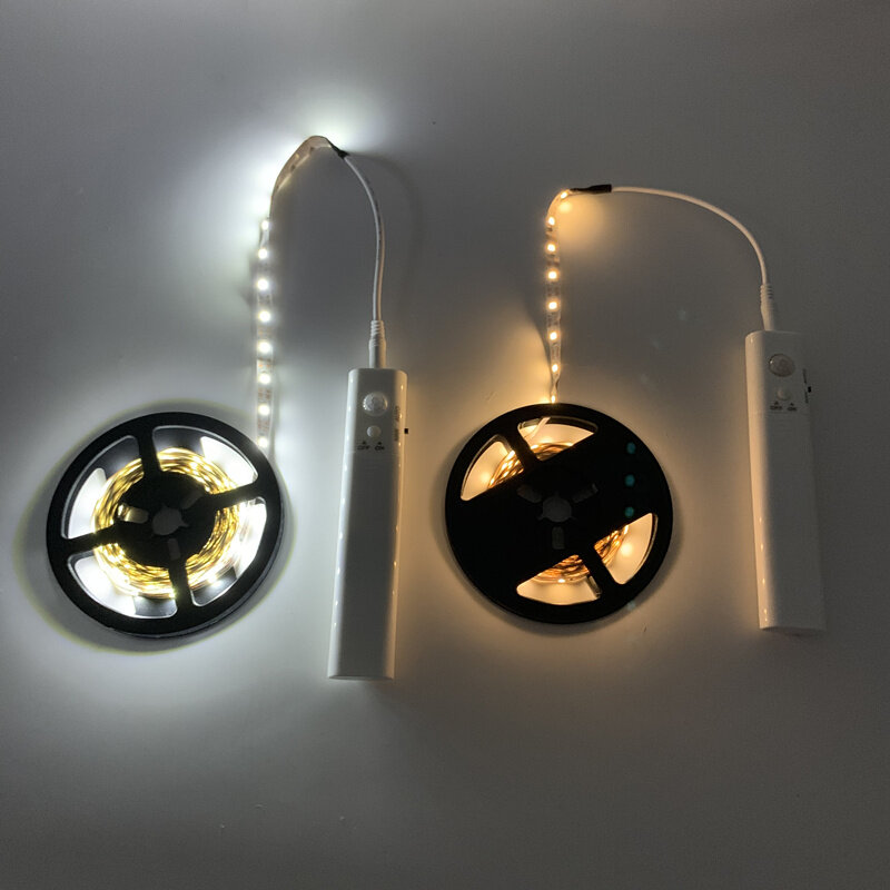 PIR Không Dây Cảm Biến Thông Minh Đèn Ngủ LED USB 5V Dải Đèn LED Đèn Ngủ Giường Tủ Cầu Thang Cảm Biến Ánh Sáng Luminaria cho Tivi Đèn Nền