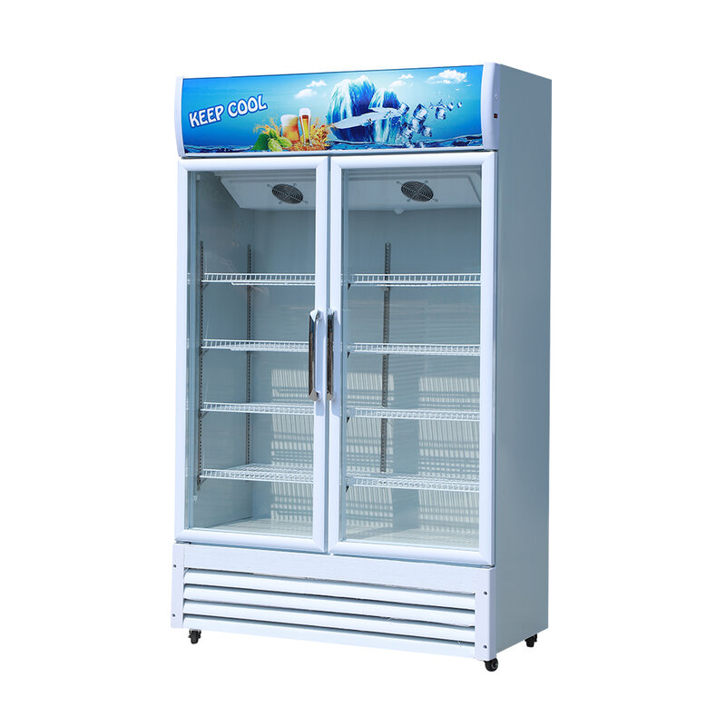 LED light drink beverage chiller upright cold drink refrigerator for the supermarket
