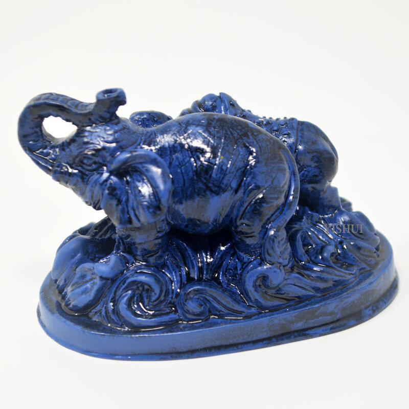 Feng Shui Blue Elephant and Rhinoceros for Protection Feng Shui Home Decor