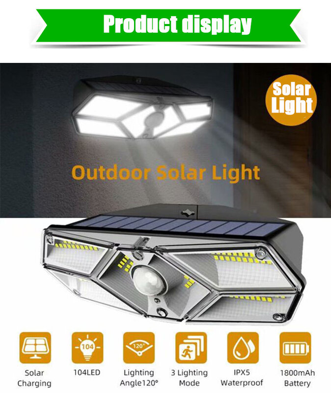 モーションセンサー付き防水LEDソーラーライト,屋外照明,庭,テラス,庭,通りに最適です。