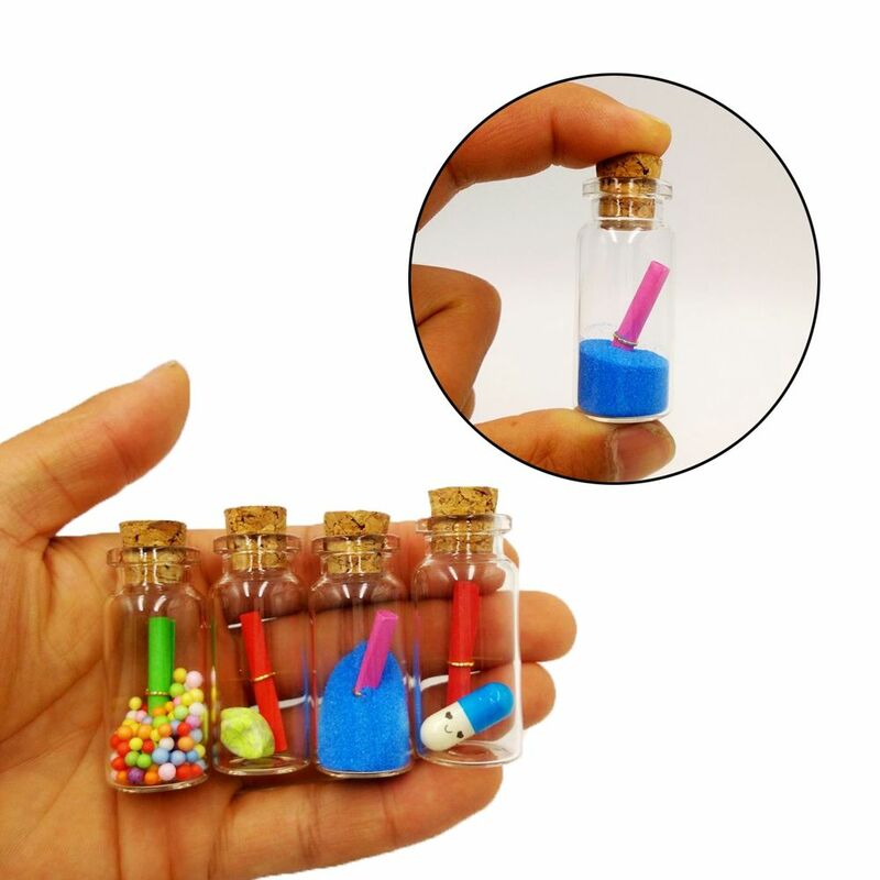 Wishing Bottles Mini Cork Stopper Message Vials Ornaments DIY Containers Glass Jars Decoration Small Drift Bottle