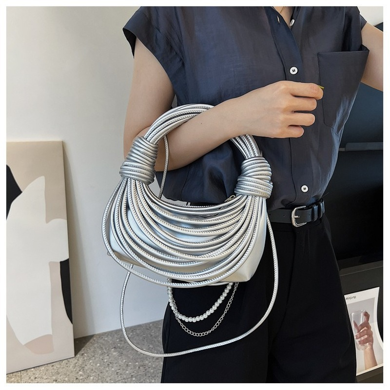 Xiuya Nudel Handtaschen für Frauen 2022 Trendyol Herbst Einfarbig Elegante Umhängetaschen Casual Zipper Telefon Geldbörse Weibliche