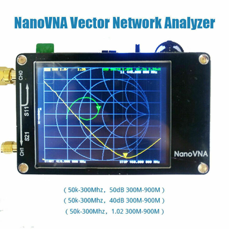 Nueva pantalla LCD de 2,8 pulgadas NanoVNA VNA HF VHF UHF UV, analizador de red vectorial, Analizador de antena + batería