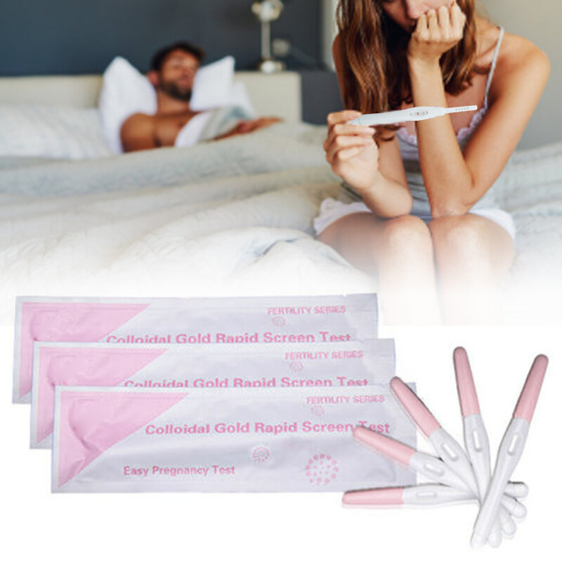 10Pcs HCG Early Pregnancy Testing Stick Pen Adult Female Women Pregnant Rapid Test Private Urine Measuring Pregnancy Test Kit