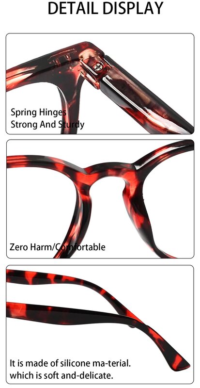 Henotin-gafas de lectura graduadas para hombre y mujer, lentes ópticas transparentes con montura, lector HD, lupa, dioptrías