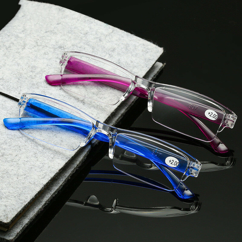 Nowe ultralekkie okulary do czytania dla mężczyzn kobiety kwadratowe okulary do czytania okulary Presbyopic przenośne Gafas + 1.0 do + 4.0