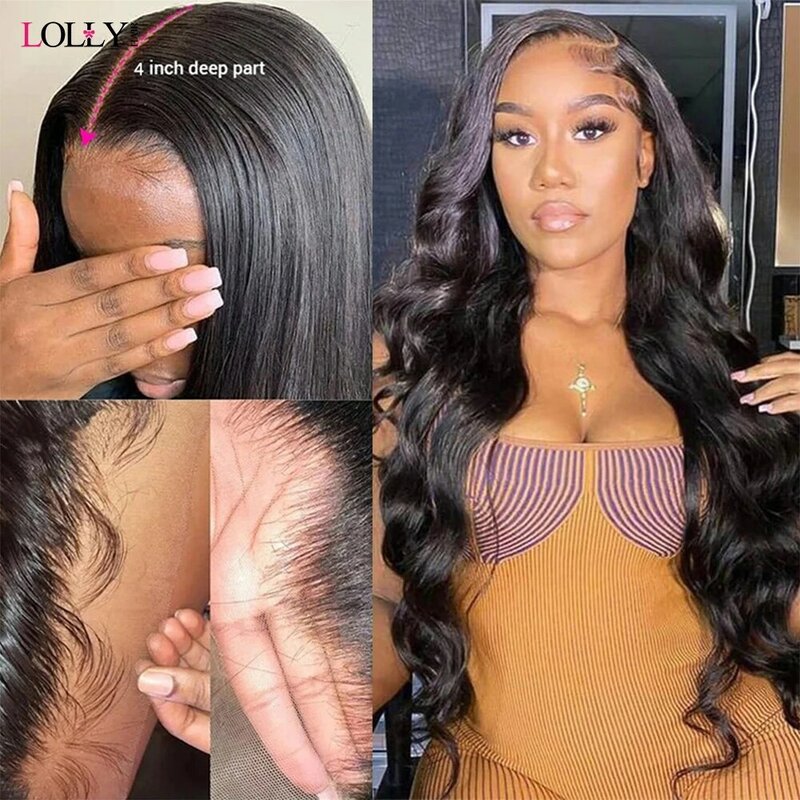 Body Wave Lace Front Wig 32 34 36 38 40 Inch Human Hair Wig 13x4 Transparent Lace Wigs For Women 4x4 Closure Wig Body Wave Wig