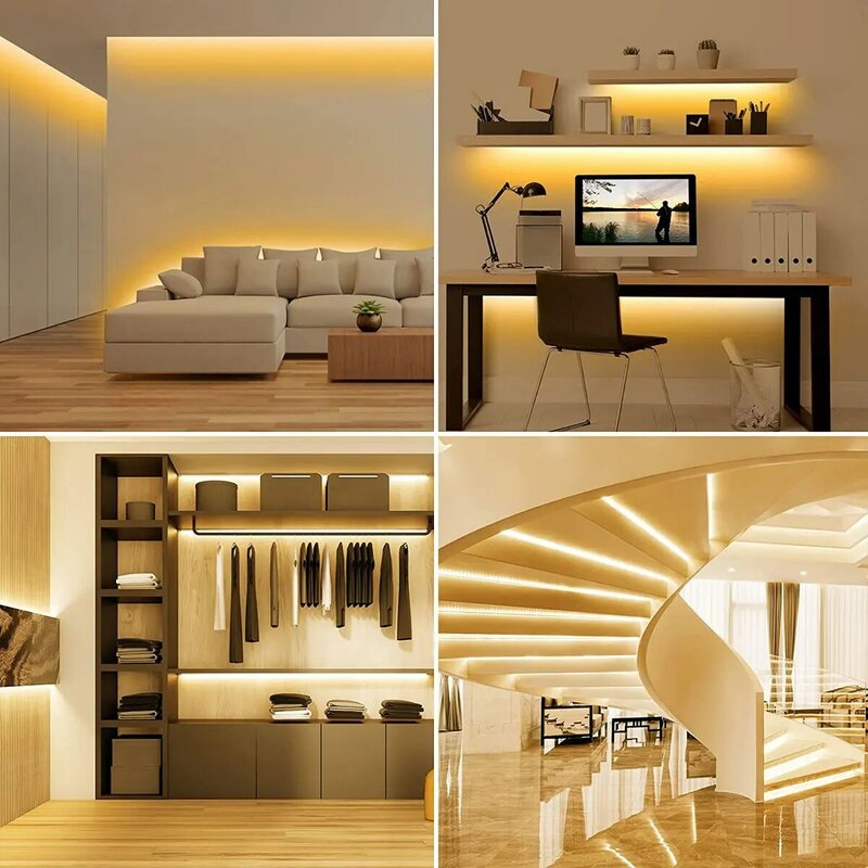 Светодиодная лента 2835 RGB светильник s, естественный белый свет для комнаты, 12 В, гибкая декоративная лампа для дома и кухни, Светодиодная лент...
