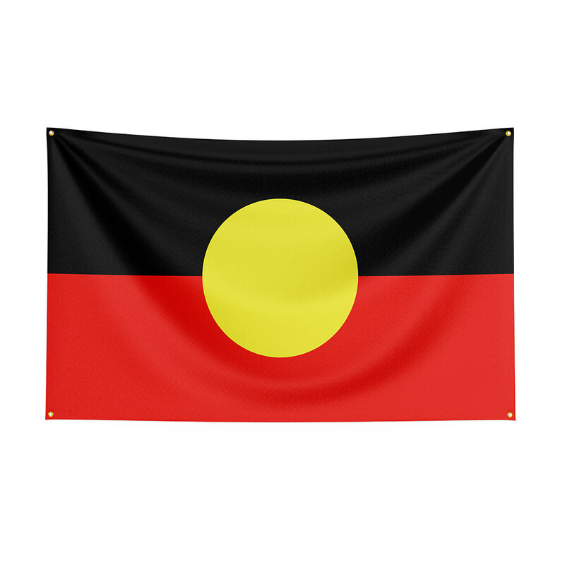 ธงอะบอริจินออสเตรเลียขนาด90X150ซม. สำหรับตกแต่งธงโพลีเอสเตอร์
