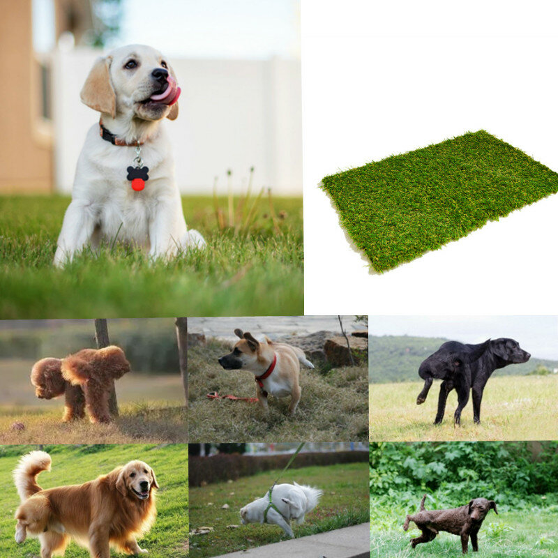 Туалет для собак искусственная трава коврик для Пи коврик патч Моделирование Зеленый Искусственный газон для домашних животных горшок для ...