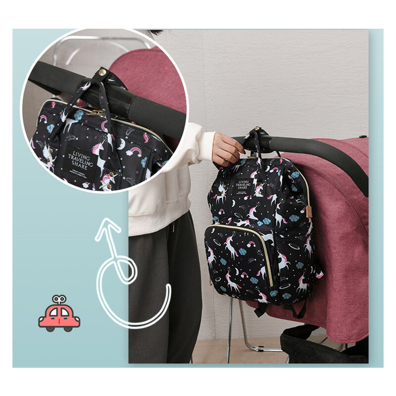 Tas popok ibu menyusui multifungsi, tas punggung multifungsi, tas popok bayi bepergian dapat dipakai ulang untuk perawatan bayi
