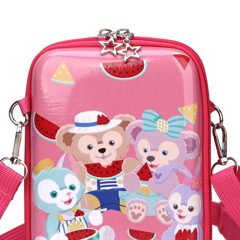 Disney Cartoon Duffy Bear Girl Coin Purse Zipper Waterproof High Quality Mobile Phone Bag Cute Girl One Shoulder Messenger Bag