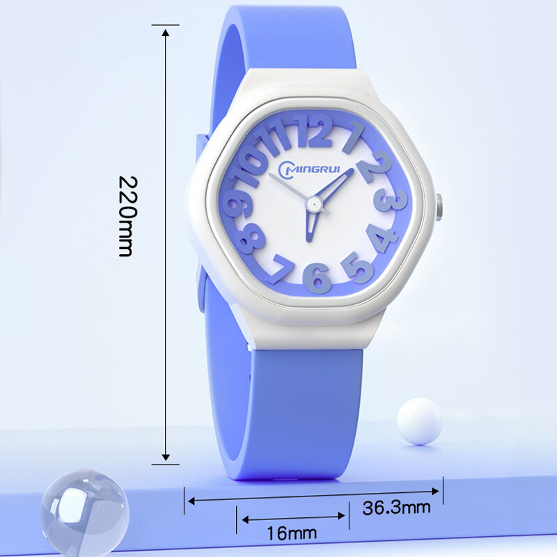 Zegarek dla dzieci sportowe kolorowe, łatwe do odczytania zegarki kwarcowe dla studentów wodoodporne zegarki dla chłopców studentek