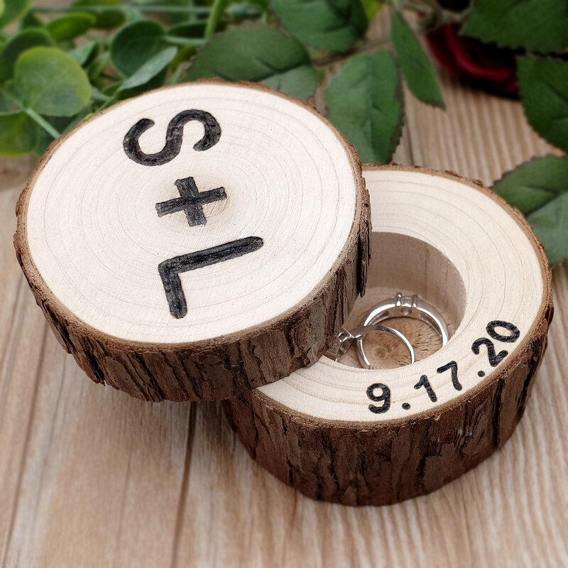 Caixa de anel de casamento personalizado anel de noivado anel de noivado titular caixa de anel de casamento personalizado