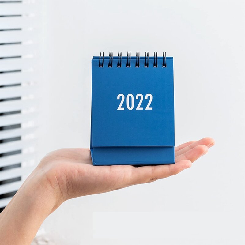 2022ミニデスクトップカレンダー,毎月のカレンダー,オフィスおよび家庭用,2個