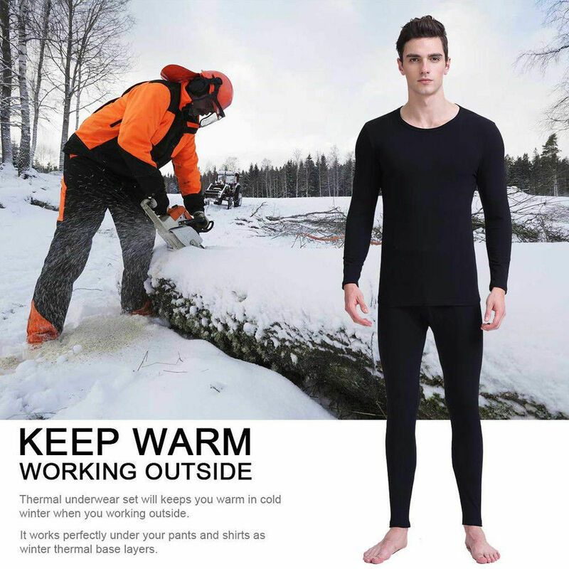 2022 Men's 100 Merino Wool Winter Thermal Warm Underwear set Breathable 200gsm weight Tops Pants Set