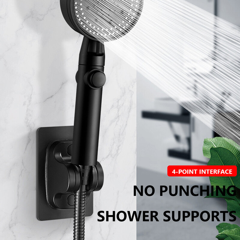 1/2 pezzi supporto per soffione doccia autoadesivo supporto per irrigazione doccia per bagno punzone supporto per doccia gratuito accessori per il bagno