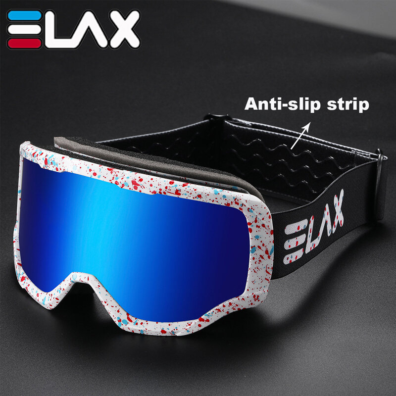 ELAX nuovo con doppio strato magnetico antiappannamento polarizzato UV400 occhiali da Snowboard occhiali sportivi da motoslitta all'aperto da donna da uomo