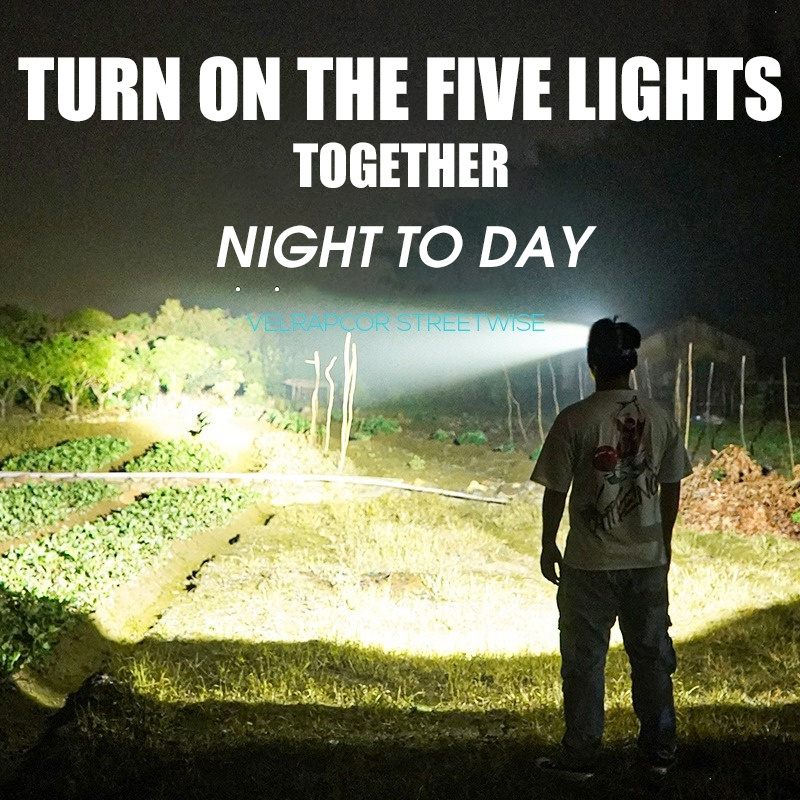 5led farol de luz forte usb recarga lanternas portáteis 1200 mah noite ao ar livre acampamento pesca caminhadas farol