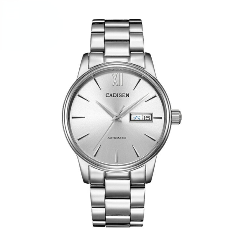 Męskie zegarki automatyczny mechaniczny zegarek na rękę luksusowe zakrzywione szafirowe szkło zegar NH36 ruch zegarek biznesowy