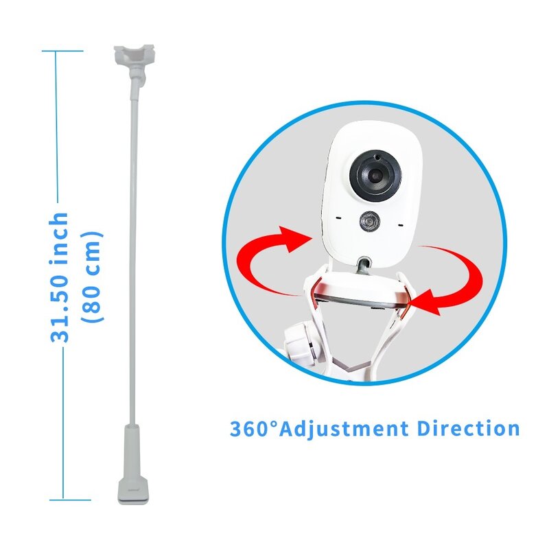 Novo multifunction universal suporte da câmera para o bebê monitor de montagem na cama berço ajustável braço longo suporte