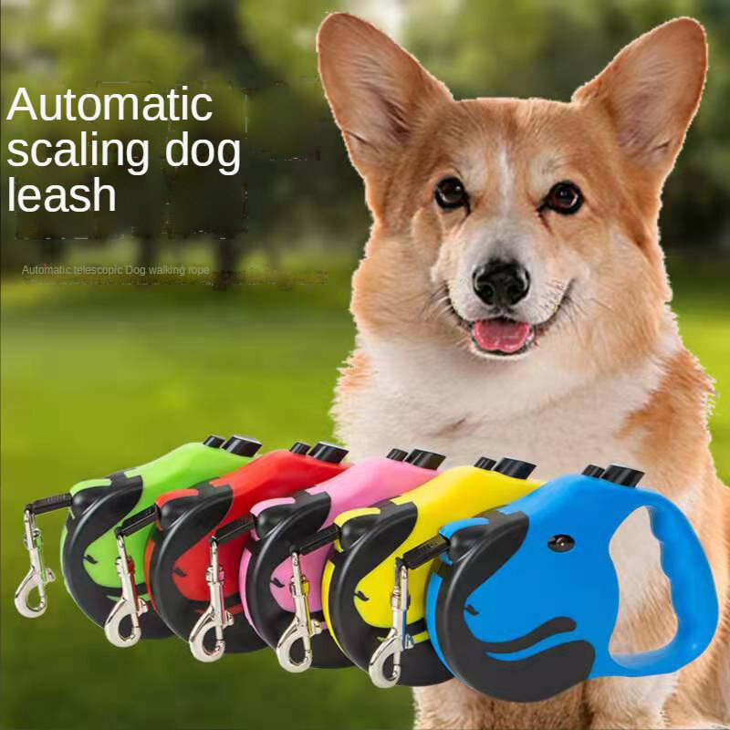 Medium And Large Dogs Dog Rope Dog Leash Shrinking Pet SuppliesDog TractionRope Automatic RetractableDogWalking Artifact Sma