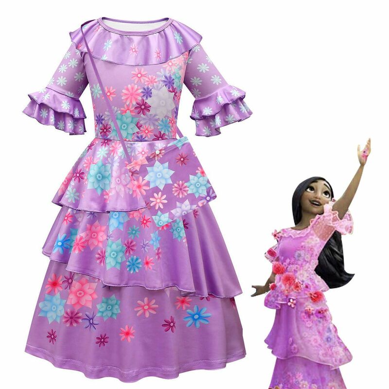 2022 Шарм Mirabel Madrid-детский Карнавальный костюм для косплея на Хэллоуин для девочек платье принцессы костюм для выступления на день ребенка