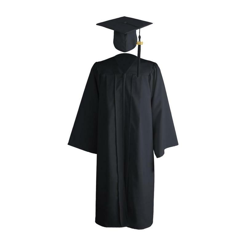 Caps and Gown 2023 Matte Graduation Caps and Gown Graduation Gown Robe Caps with Tassel for High School Senior College Ceremony