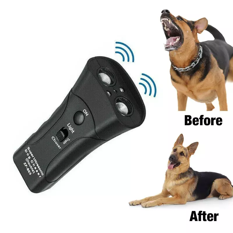 Repelente de perros 3 en 1, dispositivo de entrenamiento de Control antiladridos, disuasorio de entrenamiento para mascotas #