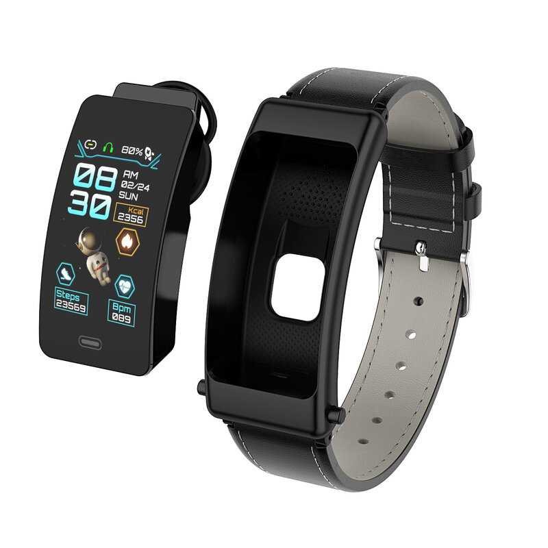 Pulsera inteligente con auriculares Bluetooth, reloj deportivo con pantalla táctil, llamadas, ritmo cardíaco, tiempo limitado, novedad de 2022