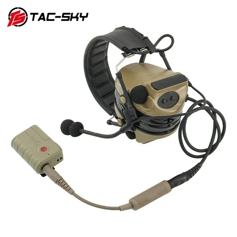 TS TAC-SKY-سماعة رأس تكتيكية مع بلوتوث ، محول PTT لسماعة الأذن M31 M32 ، بلتور كومتاك MSA ، SEDIN ، FCS ، AMP ، TCI اطلاق النار