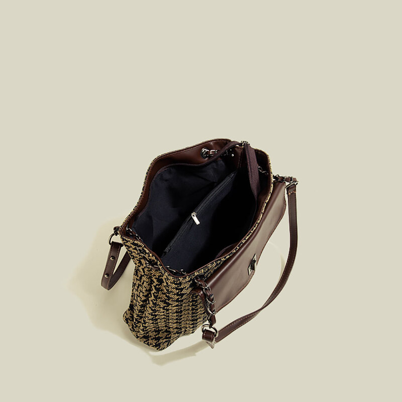 Шикарные клетчатые женские сумки через плечо с рисунком «гусиная лапка», 2022, модные женские сумочки, Вместительная женская сумка-мессендже...