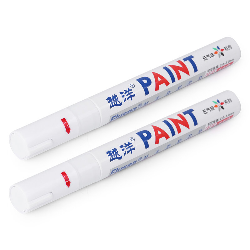2PCS Car Waterproof Permanent Paint Marker Pen Durable Fix Stift Tire Tread Rubber Metal Access Painting Pens 12 Colors