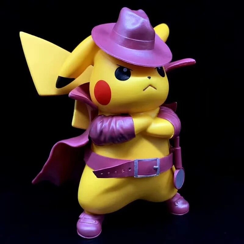 Pokemon Detective Pikachu en caja, adorno de oficina Aberdeen, modelo de Navidad, Halloween, regalo de cumpleaños para niños